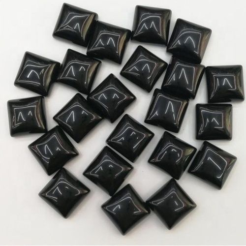 9mm Black Spinel Square Cabochon Loose Gemstones