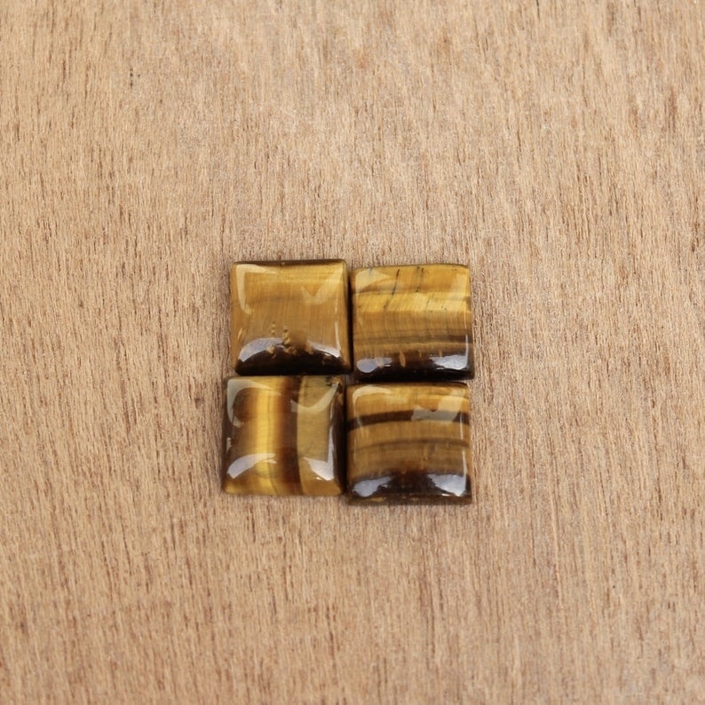 6mm Tiger Eye Square Cabochon Loose Gemstones