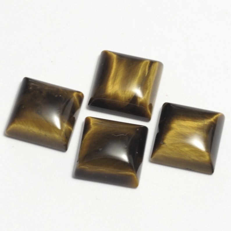9mm Tiger Eye Square Cabochon Loose Gemstones