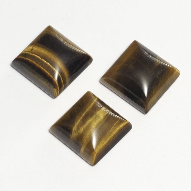 10mm Tiger Eye Square Cabochon Loose Gemstones