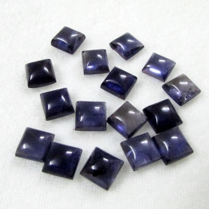 8mm Iolite Square Cabochon Loose Gemstones