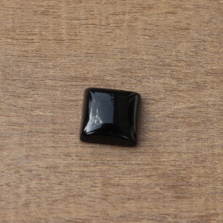 4mm Black Onyx Square Cabochon Loose Gemstones