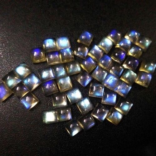 5mm Labradorite Square Cabochon Loose Gemstones