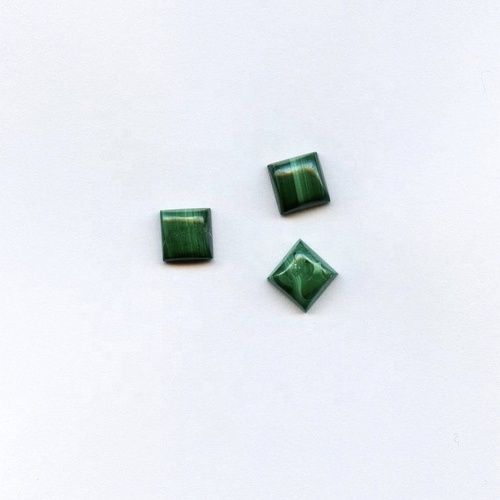 8mm Malachite Square Cabochon Loose Gemstones