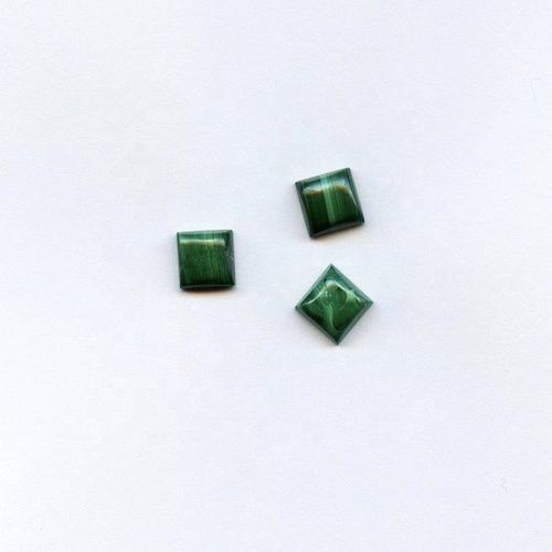 8mm Malachite Square Cabochon Loose Gemstones Grade: Aaa