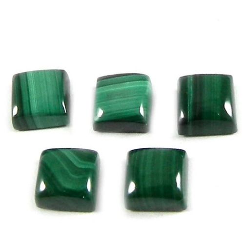 13mm Malachite Square Cabochon Loose Gemstones