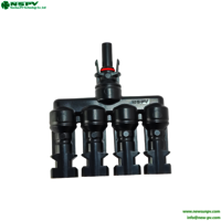 IP67 Waterproof Solar Splitter 4 to 1 Solar T Branch Connectors 1000VDC 30A