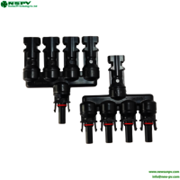 IP67 Waterproof Solar Splitter 4 to 1 Solar T Branch Connectors 1000VDC 30A