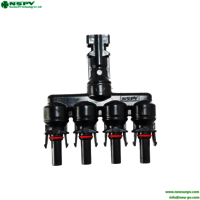 IP67 Waterproof Solar Splitter 4 to 1 Solar T Branch Connectors 1000VDC 30A
