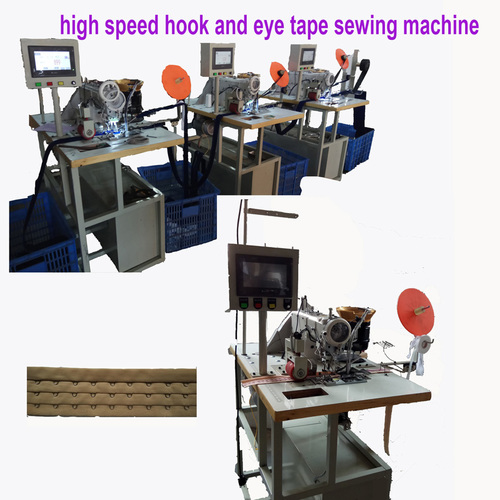 High Speed Automatic Hook And Eye Tape Sewing Machine Dimension(L*W*H): 120X65X165  Centimeter (Cm)