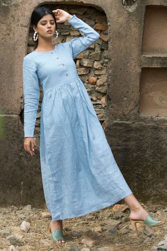 Sky Blue Ladies Dress