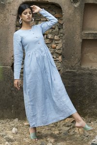 Sky Blue Ladies Dress