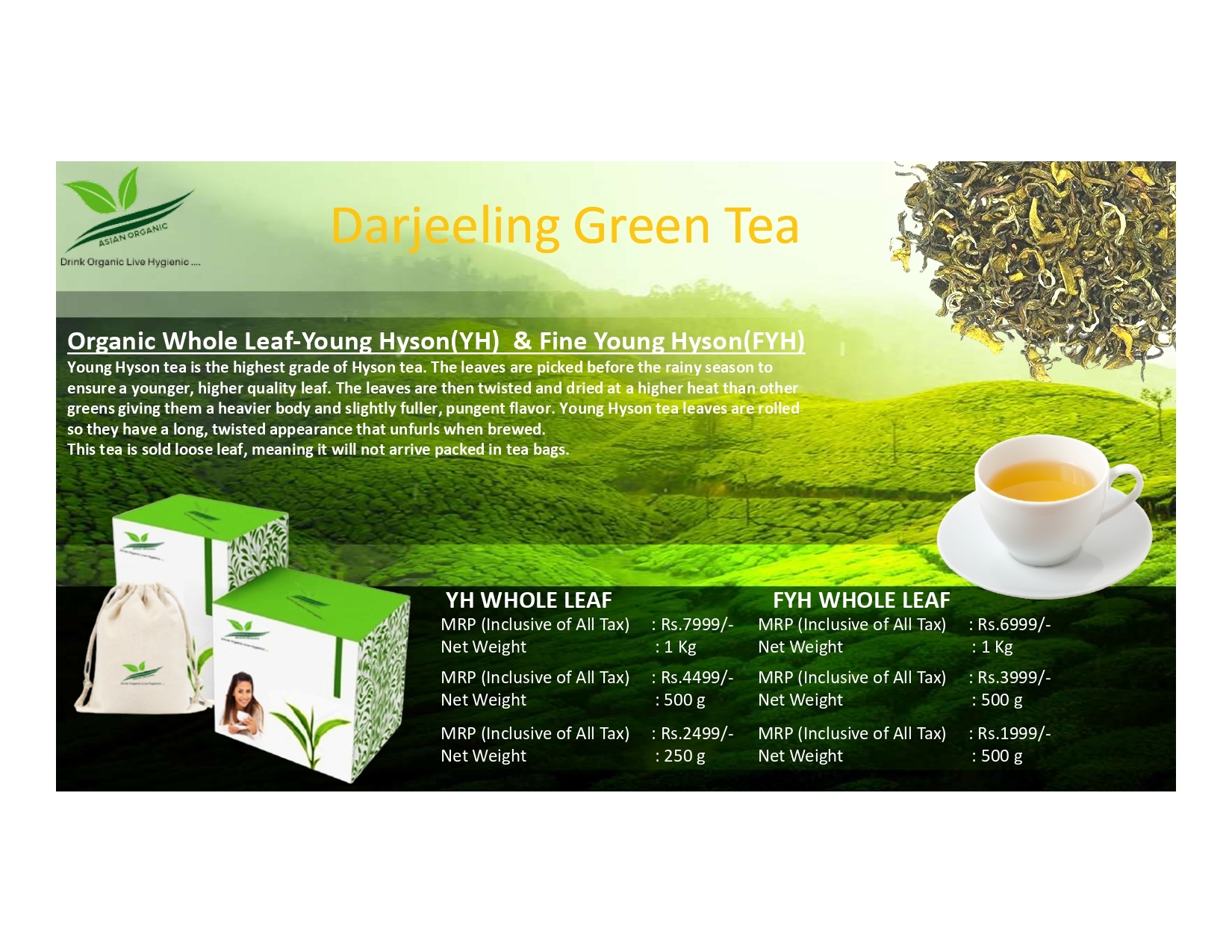 Organic Green Tea Whole Leaf