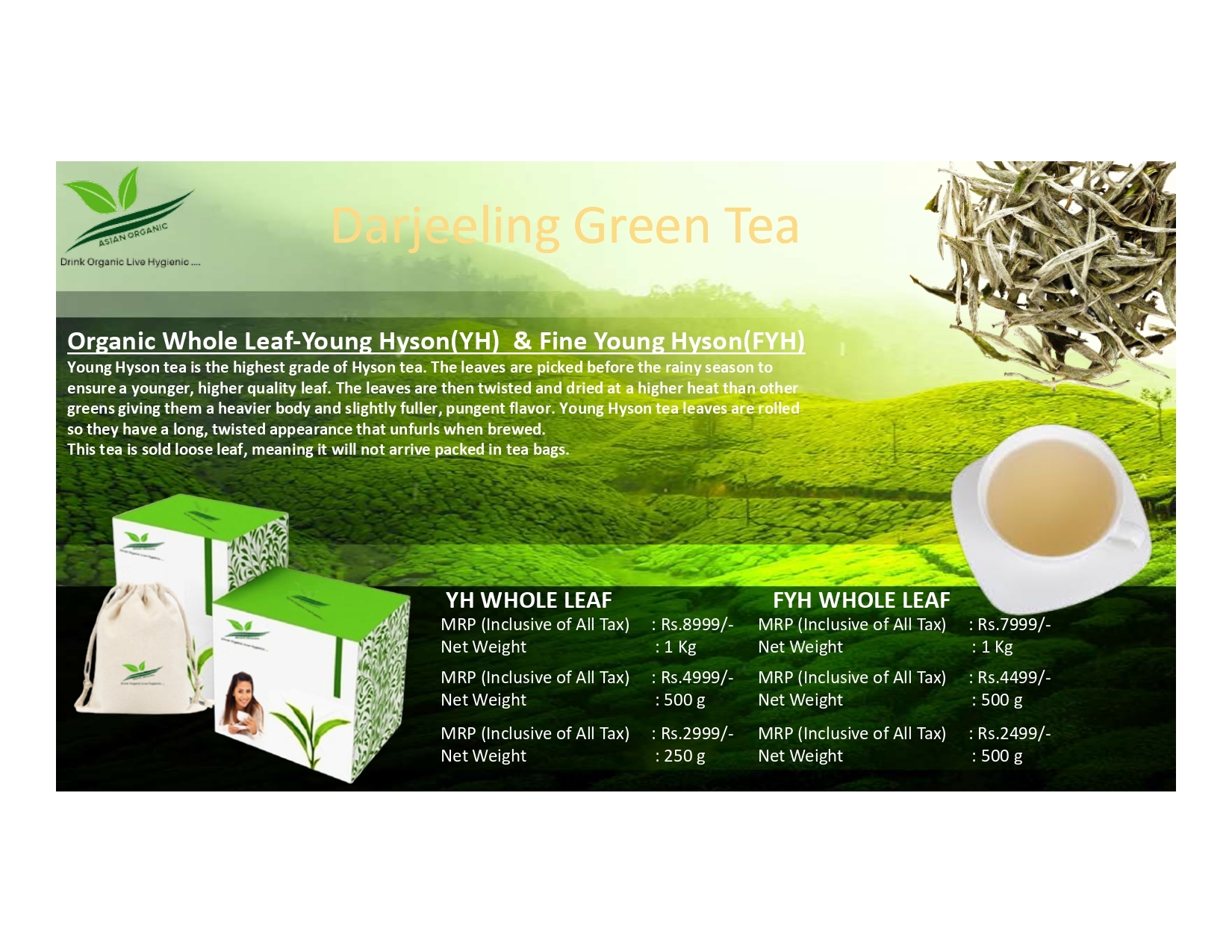 Organic Green Tea Whole Leaf