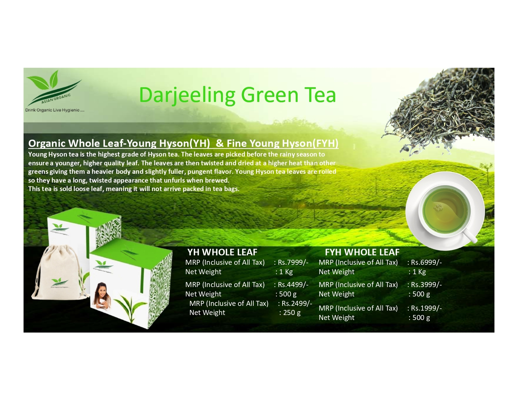 Organic Green Tea Whole Leaf