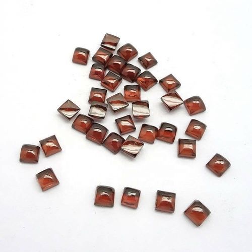 3mm Red Mozambique Garnet Square Cabochon Loose Gemstones