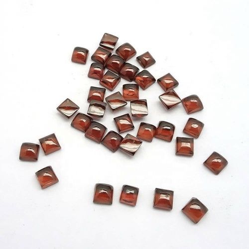 3mm Red Mozambique Garnet Square Cabochon Loose Gemstones Grade: Aaa