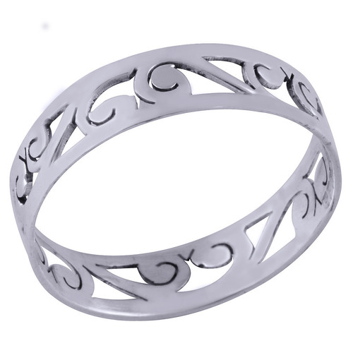 GORGEOUS JALI CUT OUT PLAIN 925 STERLING SOLID SILVER HANDMADE RINGGorgeous Jali Cut Out Plain 925 Sterling Solid Silver Handmade Ring