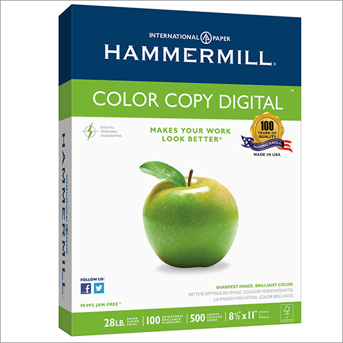 Letter, Photo White, 28lb, 100-Bright, 500 Sheets Hammermill Color Copy Digital Paper