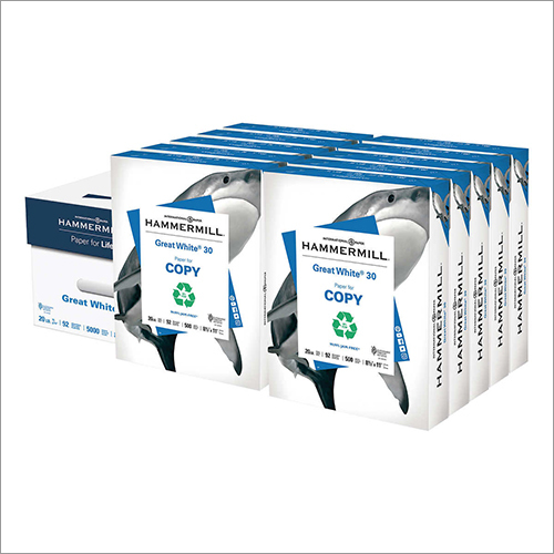Letter, 20lb, 92-Bright, 10 Reams of 500 Sheets Hammermill Great White, 30% Recycled Printer Paper