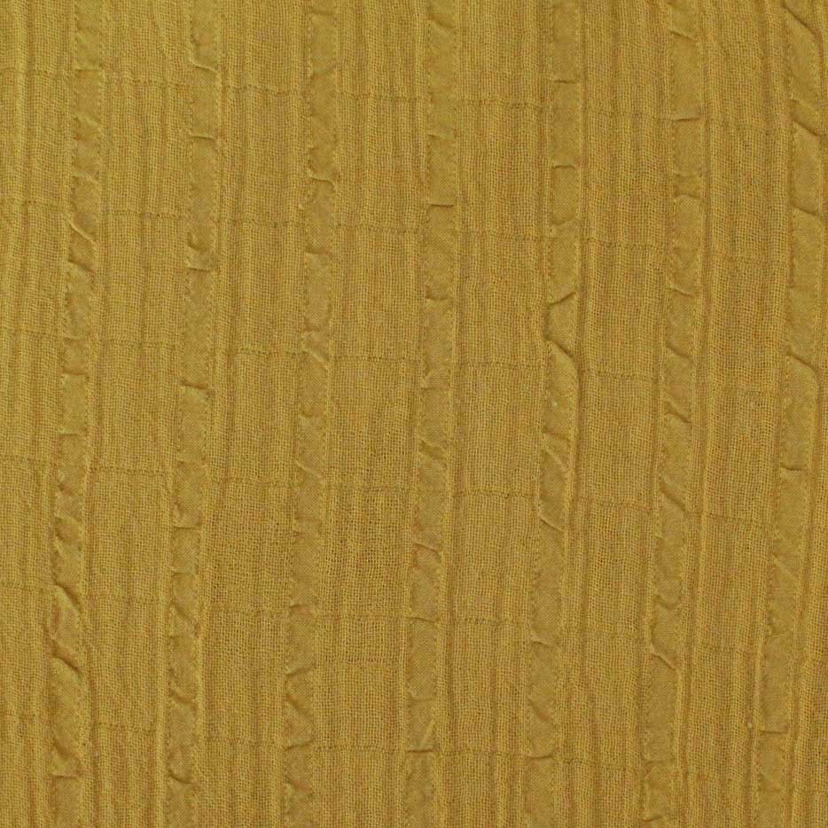 Checked Bamboo Muslin Fabric Dobby