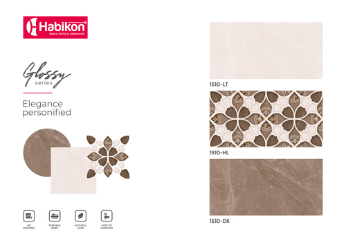Bathroom Glossy Wall Tiles Size: 300*600 Mm