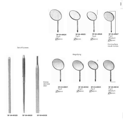 Handles For Mouth Mirrors And Mouth Mirrors
