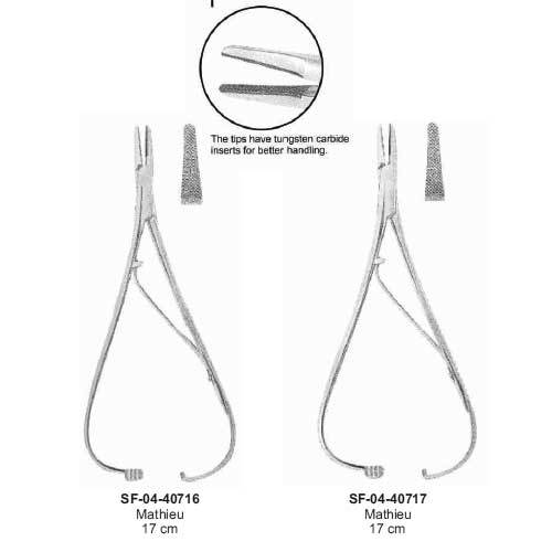 Mathieu 17 cm - Stainless Steel, Curved Jaw, Rounded Tip | Precise Grip, Easy Handling, Durable Design, Autoclavable