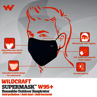 Wildcraft SUPERMASK W95 Plus Reusable Outdoor Respirator - POPCORN