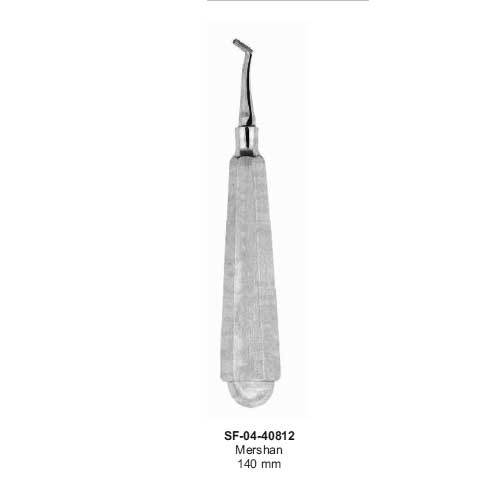 Mershan 140 mm - Stainless Steel, 140 mm, Curved Tip | Ergonomic Grip, Precise Handling, Easy Sterilization