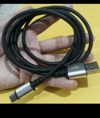 USB Data Cable - Black , Universal Compatibility for Mobile Brands, Wireless Devices, and Various Electronics - Rotatable Design, Color Display