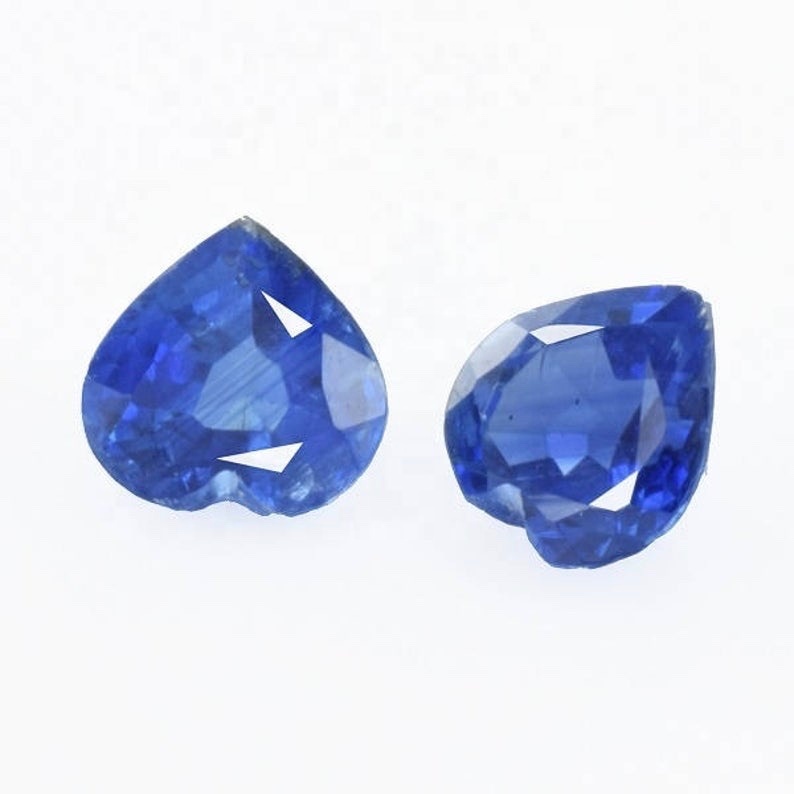 5mm Blue Kyanite Faceted Heart Loose Gemstones