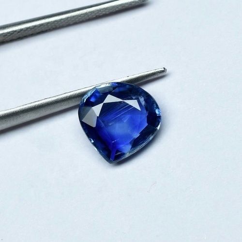 7mm Blue Kyanite Faceted Heart Loose Gemstones