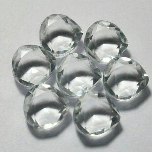 4mm Crystal Quartz Faceted Heart Loose Gemstones Grade: Aaa