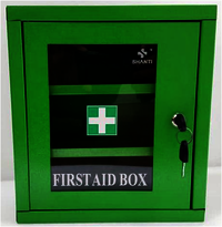 First Aid Box Metal Powder Coated - Color: Multicolor