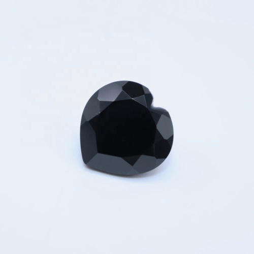 6mm Black Spinel Faceted Heart Loose Gemstones