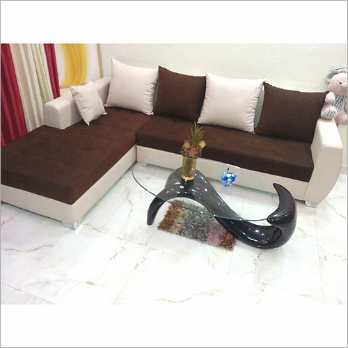 Durable Dozi Brown 4 Seater L Shape Sofa Set