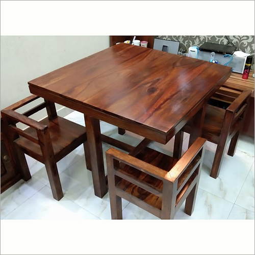 Wooden Dining Table With 4 Seater Indoor Furniture