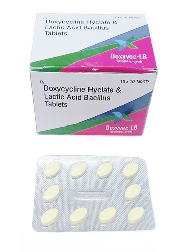 Doxycycline Hyclate 100Mg & Lactic Acid Bacillus Tablets General Medicines