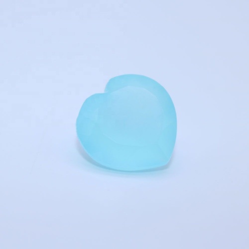 5mm Aqua Chalcedony Faceted Heart Loose Gemstones