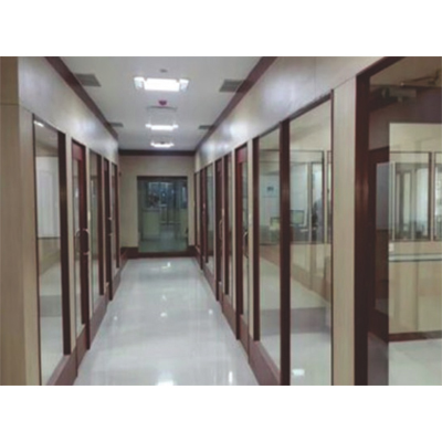 Office Wooden and Glass Partition