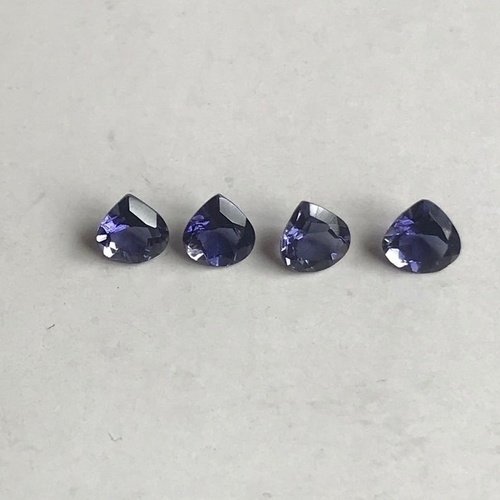 5mm Iolite Faceted Heart Loose Gemstones