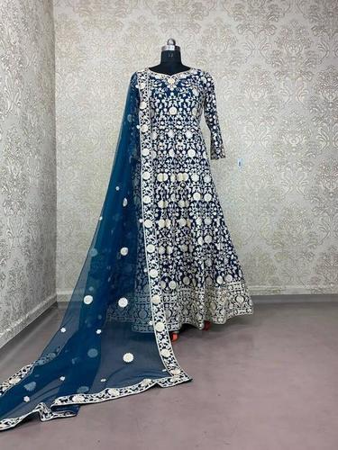 PRESENTING NEW PARTY WERE LOOK BEAUTIFUL GOWN WITH DUPATTA