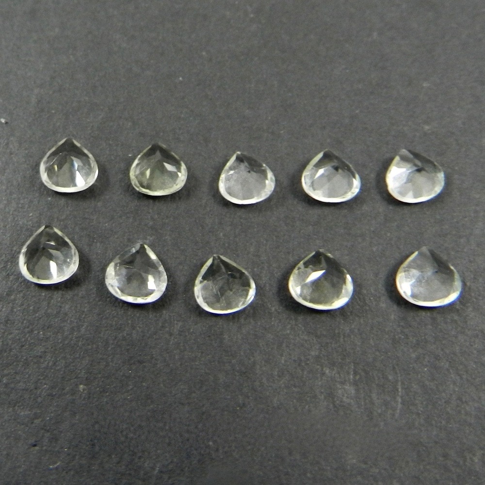 7mm Green Amethyst Faceted Heart Loose Gemstones