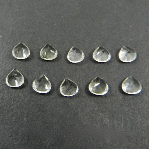 10mm Green Amethyst Faceted Heart Loose Gemstones