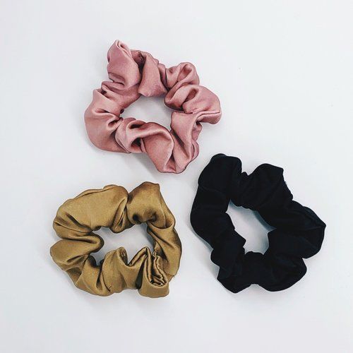 Multi Color Silk Scrunchies