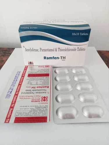 Aceclofenac 100mg + Paracetamol 325mg + Thiocolchicoside 4mg By RAMPTON HEALTHCARE