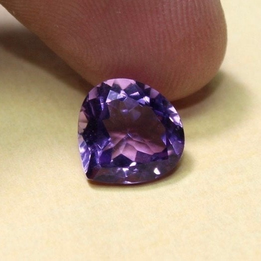 6mm Brazil Amethyst Faceted Heart Loose Gemstones