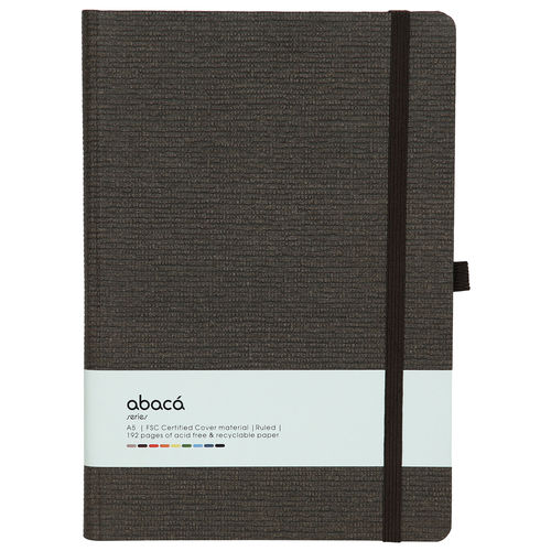 Comma Abaca - A5 Size - Hard Bound Notebook (Chocolate)