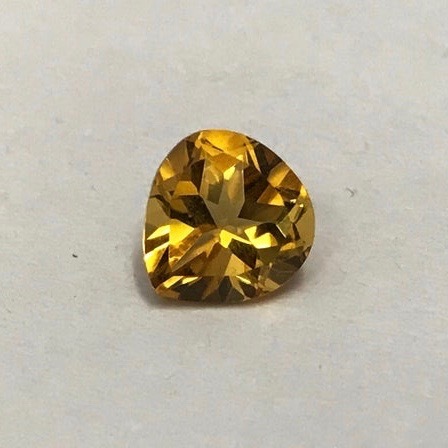 7mm Citrine Faceted Heart Loose Gemstones